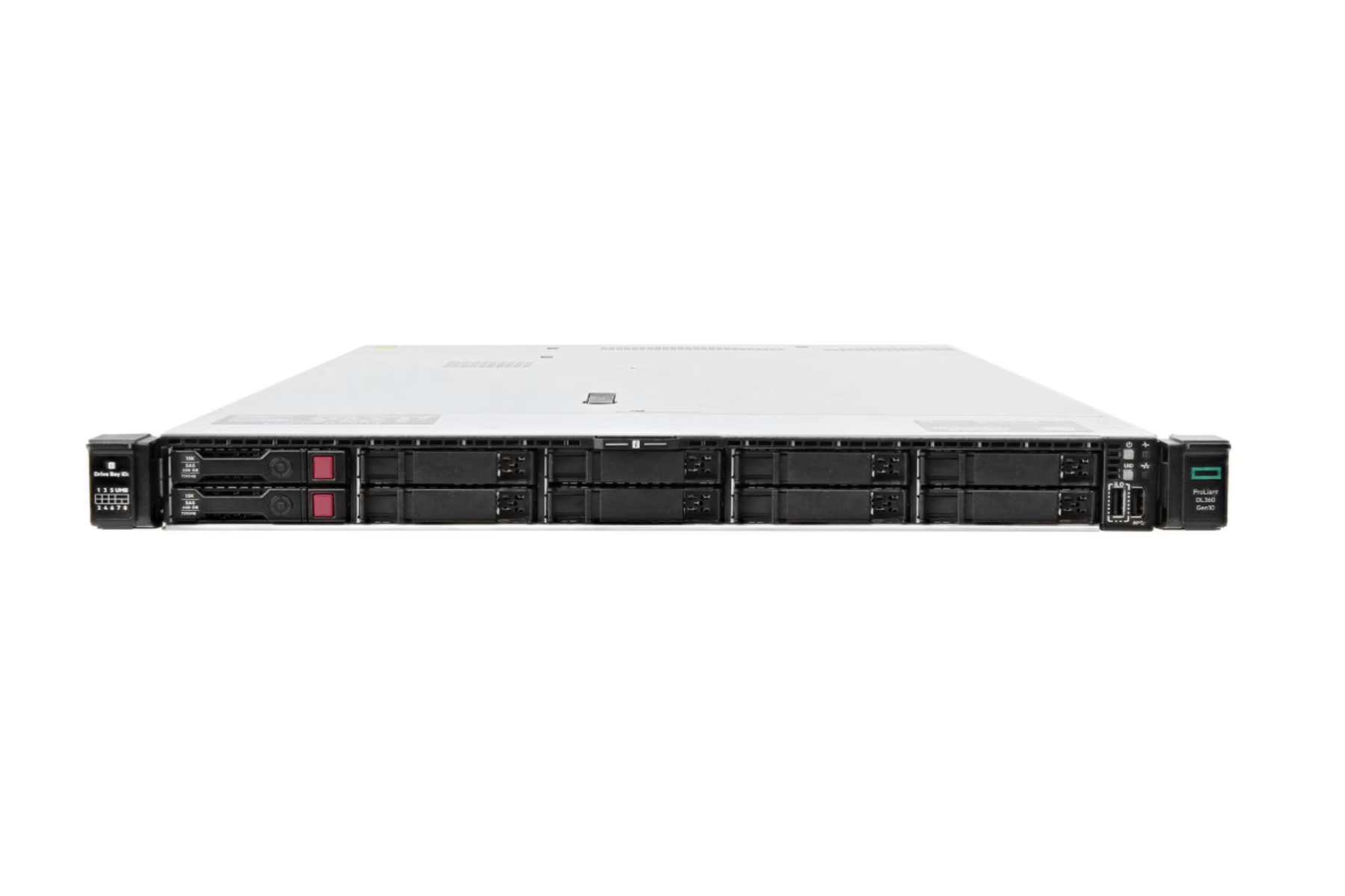 Refurbished HPE ProLiant DL360 Gen9 10-Bay 2.5" 1U server front view